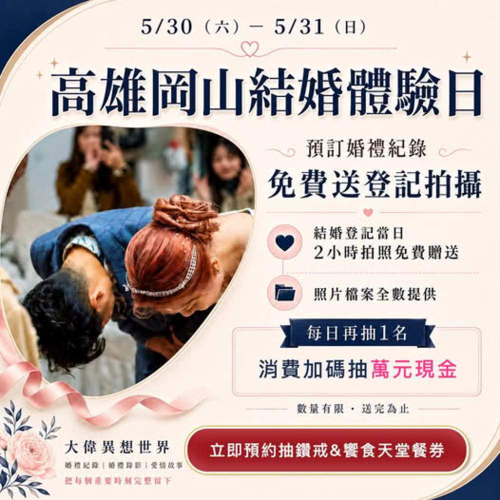 2026年5月台灣婚紗結婚展總覽